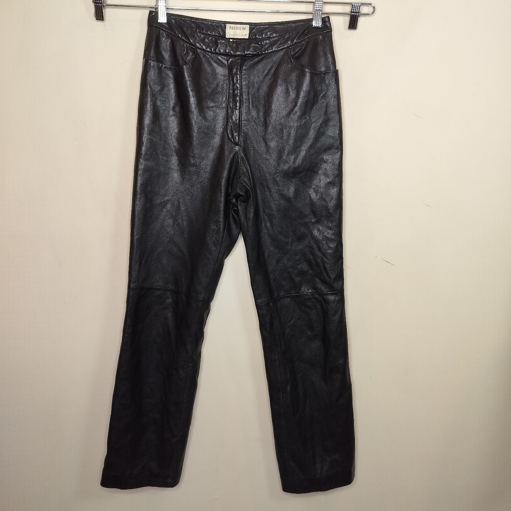 Preview‎ Collection Black Leather Pants
